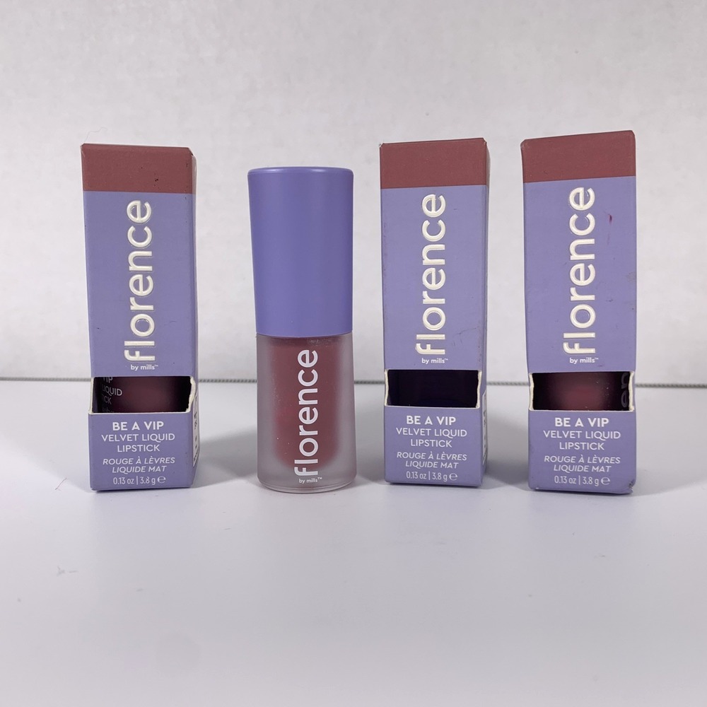 FLORENCE BY MILLS *Love Me POV* Velvet Liquid Lipstick. FULL SZ. 0.13oz Lot of 3